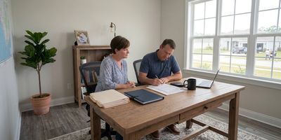 Couple filling out Florida Seller's Property Condition Disclosure